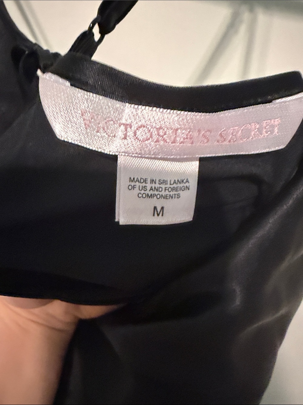 Vintage Victoria’s Secret Black Satin A-Line Slip Dress Tunic with Sequin Detail - Picture 2 of 8